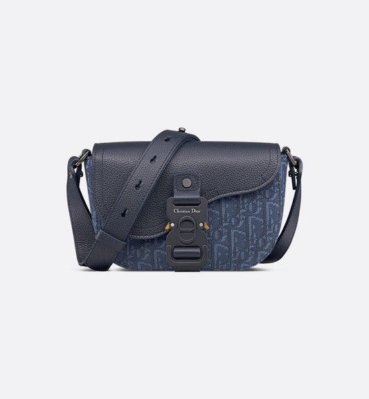 Mini sac Messenger à rabat Saddle Bleu Marine
